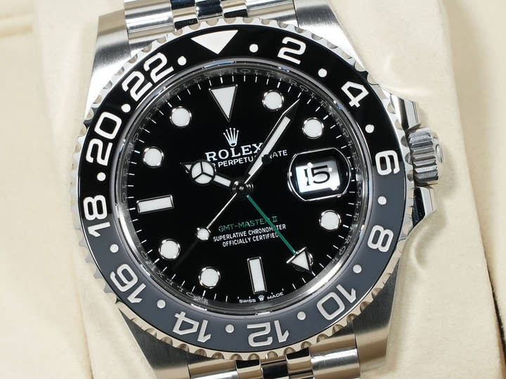 ロレックス GMTマスターII Ref.126710GRNR ステンレススチール ブラック文字盤 ジュビリーブレスレット 未使用 rnf65yy5