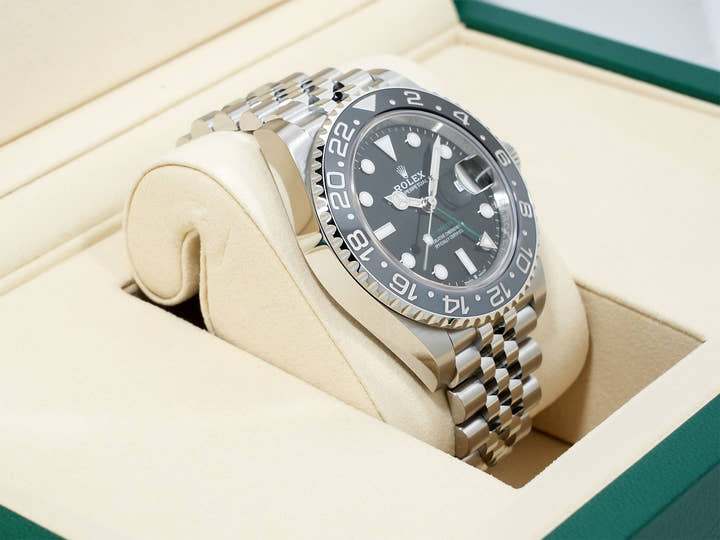 ロレックス GMTマスターII Ref.126710GRNR ステンレススチール ブラック文字盤 ジュビリーブレスレット 未使用 rnf65yy5