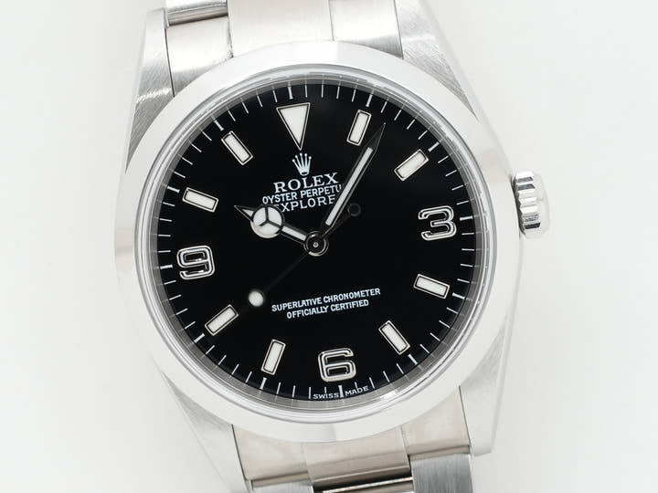 ロレックス エクスプローラーI Ref.114270 ステンレススチール ブラック文字盤 オイスターブレスレット 極美品 vstxce97