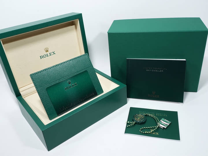 ロレックス スカイドゥエラー Ref.336934 ステンレススチール/ホワイトゴールド ミントグリーン文字盤 オイスターブレスレット 美品 fz7jtevr