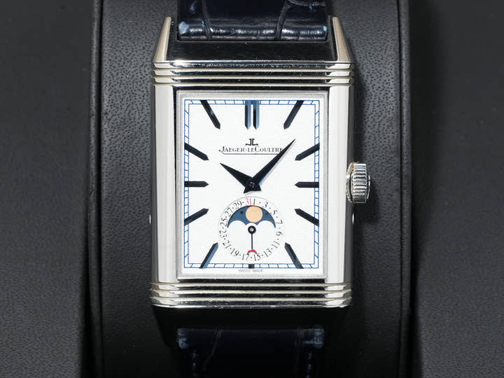 ジャガールクルト レベルソ トリビュート ムーン Ref.Q3958420 ステンレススチール シルバー文字盤 中古 hnftpnnn