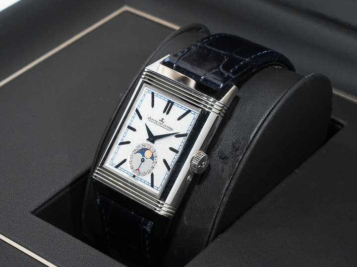 ジャガールクルト レベルソ トリビュート ムーン Ref.Q3958420 ステンレススチール シルバー文字盤 中古 hnftpnnn