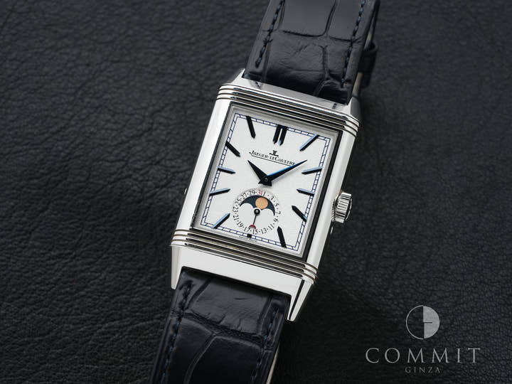 ジャガールクルト レベルソ トリビュート ムーン Ref.Q3958420 ステンレススチール シルバー文字盤 中古 hnftpnnn