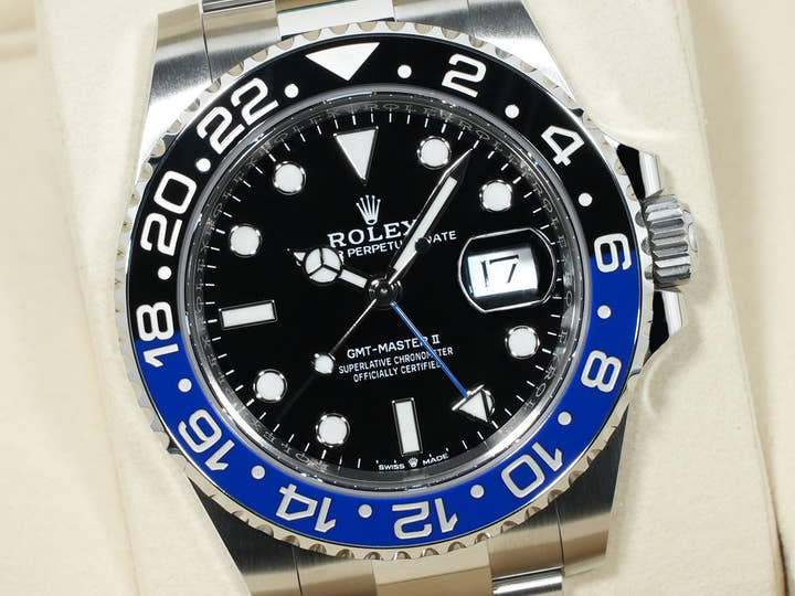 Rolex GMT-Master II Ref. 126710BLNR Stainless Steel Black Dial Oyster Bracelet Unused pkm5i2dg