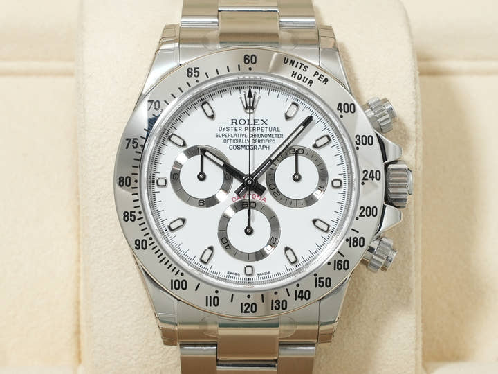 Rolex Daytona Ref. 116520 Stainless Steel White Dial Deadstock bn68j9oq