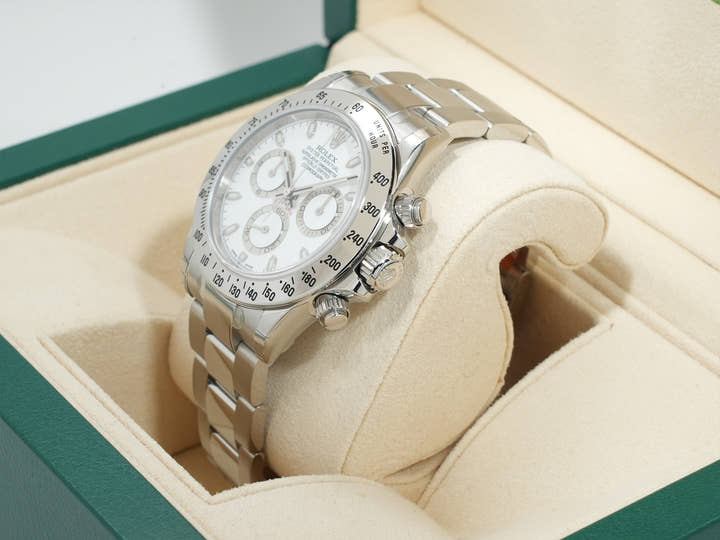 Rolex Daytona Ref. 116520 Stainless Steel White Dial Deadstock bn68j9oq