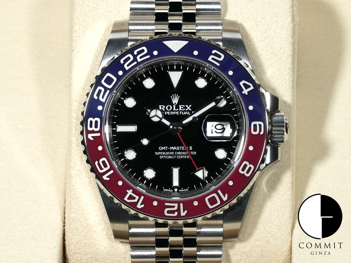 ロレックス GMTマスターII Ref.126710BLRO ステンレススチール ブラック文字盤 ジュビリーブレスレット 未使用 9hpmkt5o