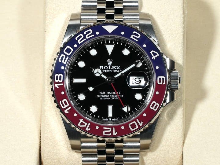 ロレックス GMTマスターII Ref.126710BLRO ステンレススチール ブラック文字盤 ジュビリーブレスレット 未使用 9hpmkt5o