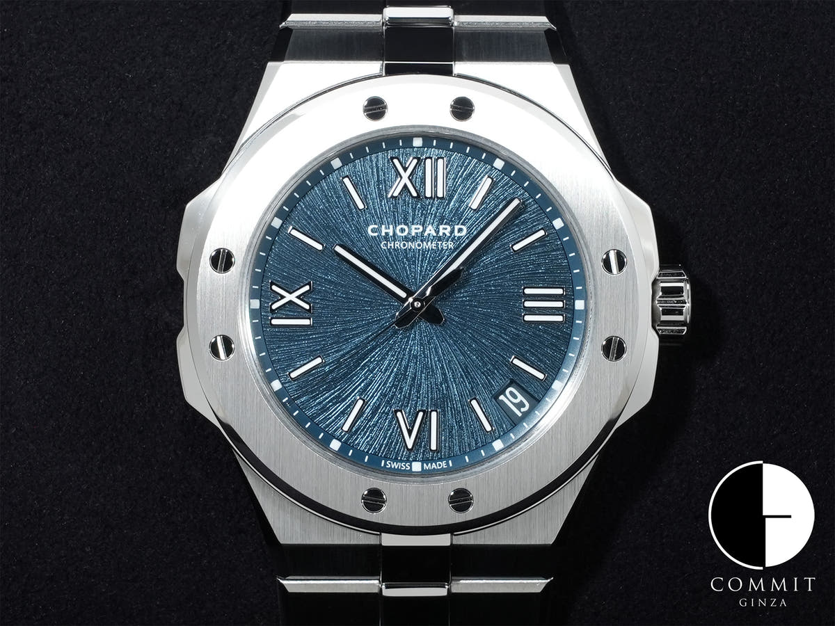 ショパール アルパイン イーグル 41 Ref.298600-3001 ステンレススチール ブルー文字盤 未使用 qi349xu4