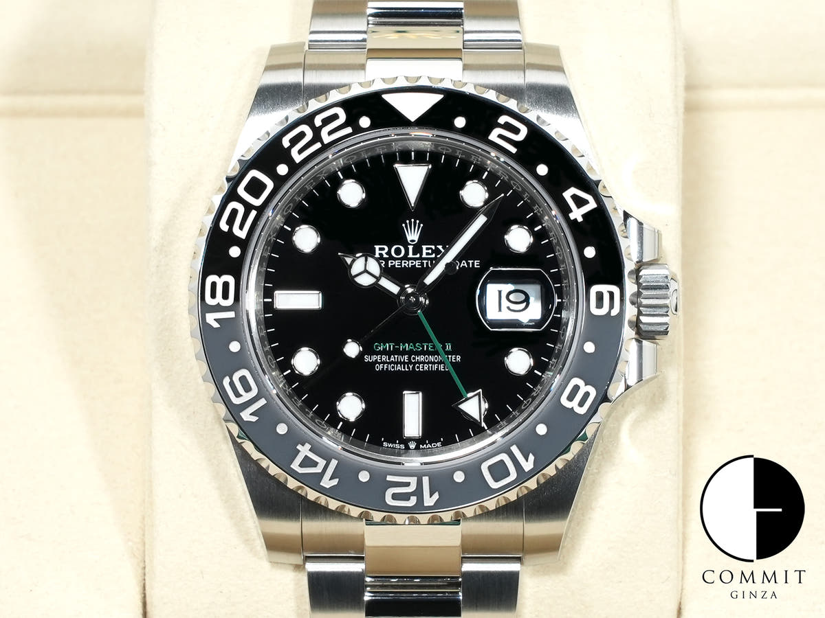 Rolex GMT-Master II Ref. 126710GRNR Stainless Steel Black Dial Oyster Bracelet Unused xqo7sy9b