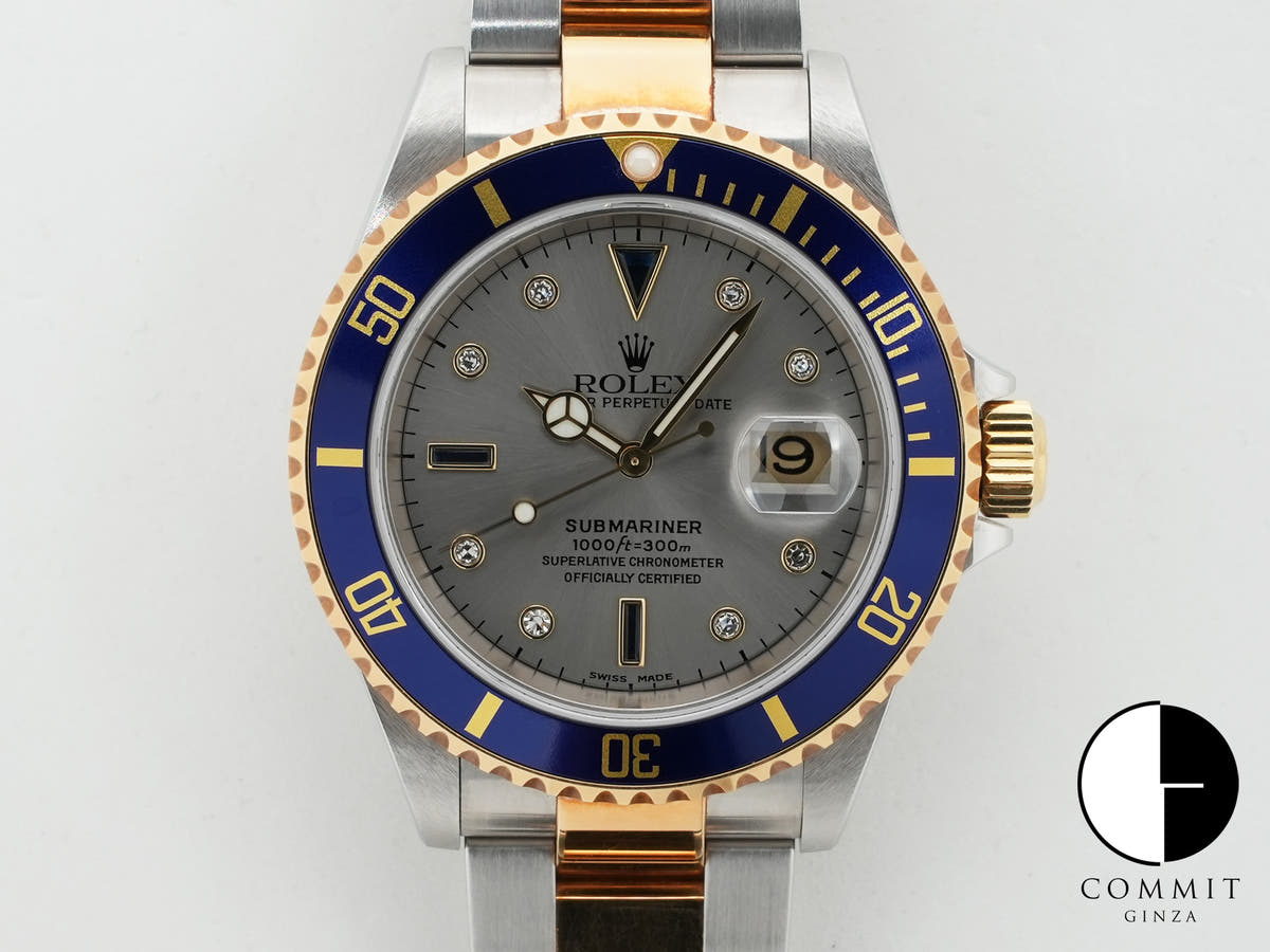 ロレックス サブマリーナー デイト Ref.16613SG ステンレススチール/イエローゴールド グレー文字盤 中古 6qqeeon4