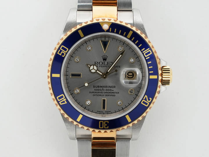 ロレックス サブマリーナー デイト Ref.16613SG ステンレススチール/イエローゴールド グレー文字盤 中古 6qqeeon4