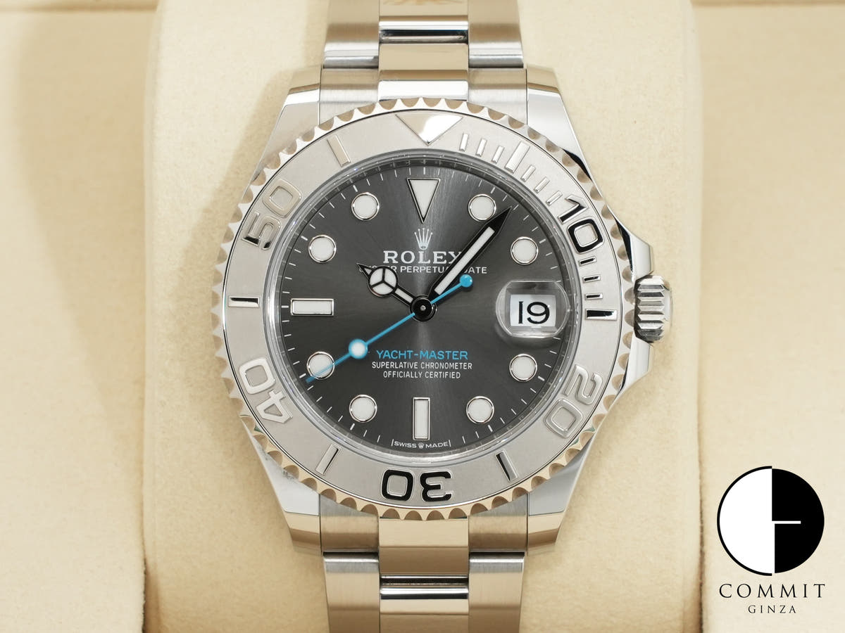 ロレックス ヨットマスター37 Ref.268622 ステンレススチール/プラチナ スレート文字盤 中古 frvt44fj