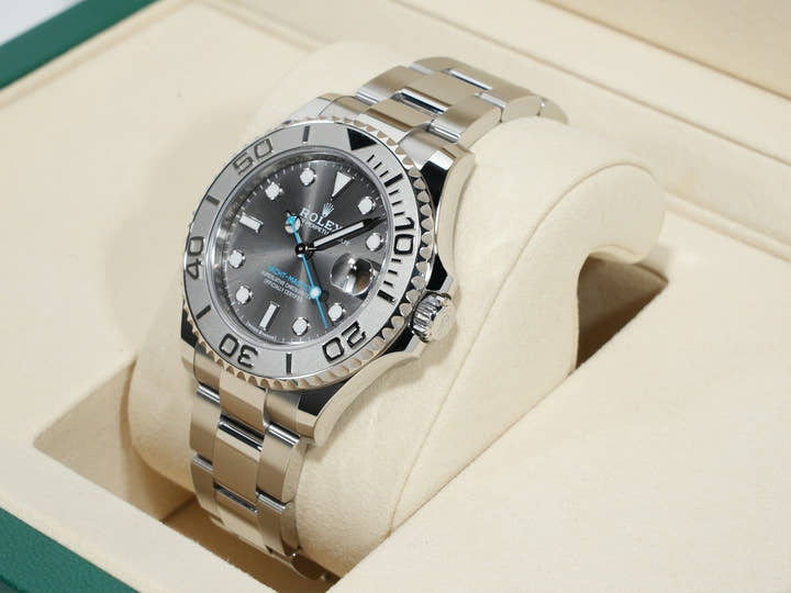 ロレックス ヨットマスター37 Ref.268622 ステンレススチール/プラチナ スレート文字盤 中古 frvt44fj