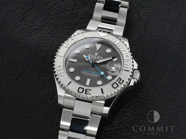 ロレックス ヨットマスター37 Ref.268622 ステンレススチール/プラチナ スレート文字盤 中古 frvt44fj