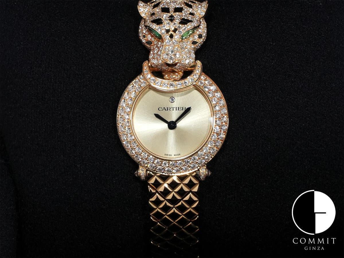 カルティエ パンテール ドゥ カルティエ Ref.HPI01509 イエローゴールド シャンパンゴールド文字盤 未使用 ftedwpgh