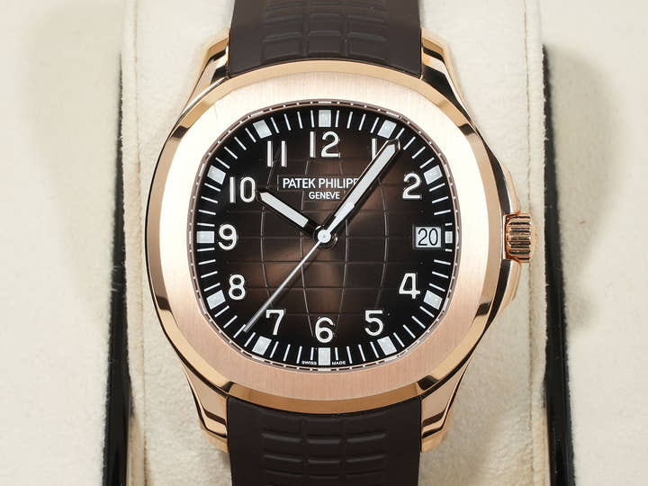 パテックフィリップ アクアノート Ref.5167R-001 ローズゴールド ブラウン文字盤 美中古 j2fsidj9