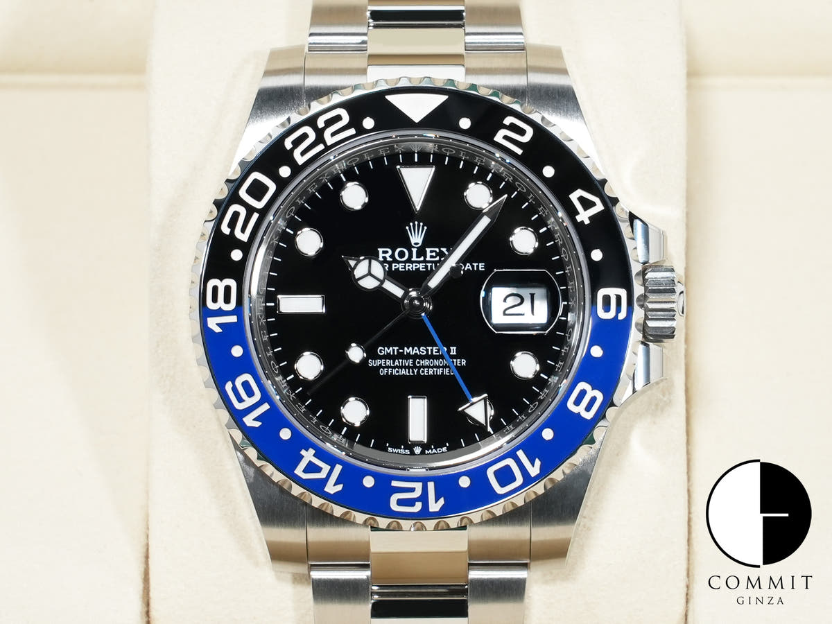 ロレックス GMTマスターII Ref.126710BLNR ステンレススチール ブラック文字盤 オイスターブレスレット 未使用 7fbhpbu7