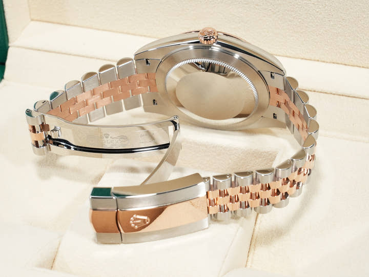 ロレックス デイトジャスト41 Ref.126331 ステンレススチール/エバーローズゴールド チョコレート文字盤 ジュビリーブレスレット 未使用 stibc8md