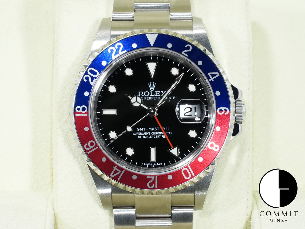 ロレックス GMTマスターII Ref.16710 ステンレススチール ブラック文字盤 オイスターブレスレット 中古 jdwcpb8w