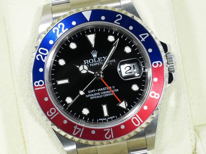 ロレックス GMTマスターII Ref.16710 ステンレススチール ブラック文字盤 オイスターブレスレット 中古 jdwcpb8w