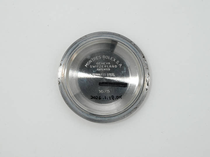 ロレックス GMTマスター Ref.1675 ステンレススチール ブラック文字盤 オイスターブレスレット 中古 ue3pxhxa