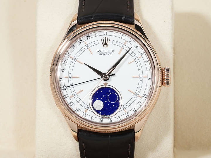 ロレックス チェリーニ ムーンフェイズ Ref.50535 エバーローズゴールド ホワイト文字盤 美品 dhhahujs