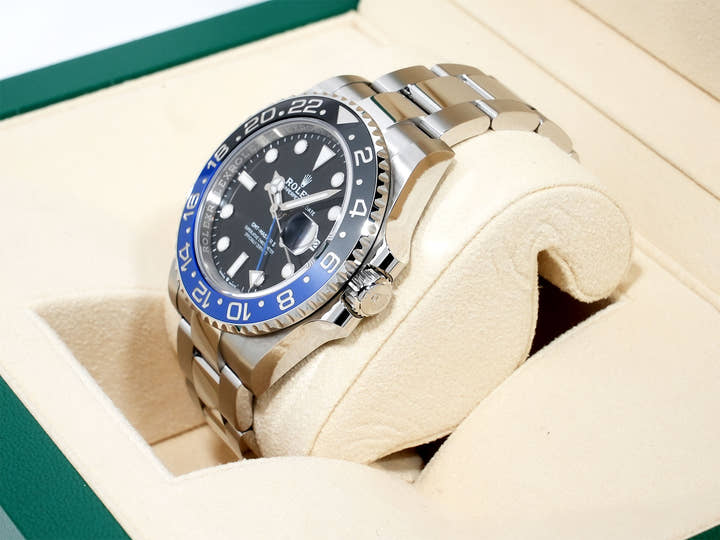 ロレックス GMTマスターII Ref.126710BLNR ステンレススチール ブラック文字盤 オイスターブレスレット 中古 ex2jnpbx