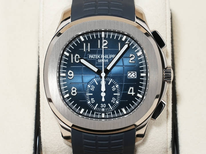 パテックフィリップ アクアノート クロノグラフ Ref.5968G-001 ホワイトゴールド ミッドナイトブルー文字盤 未使用 ihyyqrov