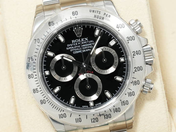 ロレックス デイトナ Ref.116520 ステンレススチール ブラック文字盤 デッドストック xwpy7yw9