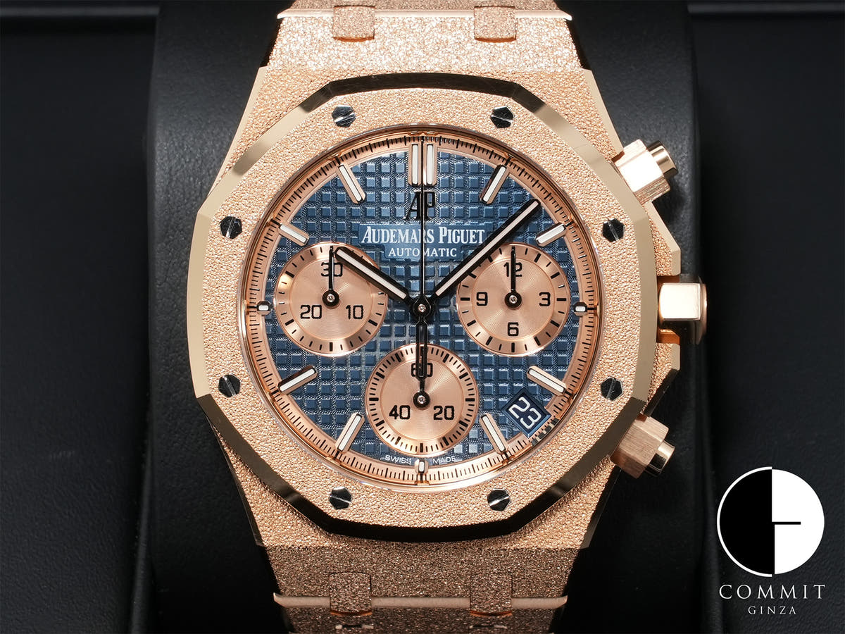 オーデマピゲ ロイヤルオーク クロノグラフ Ref.26239OR.GG.1224OR.01 ピンクゴールド ブルー文字盤 中古 err6wrya
