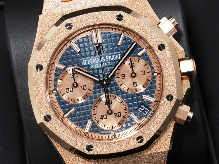 オーデマピゲ ロイヤルオーク クロノグラフ Ref.26239OR.GG.1224OR.01 ピンクゴールド ブルー文字盤 中古 err6wrya