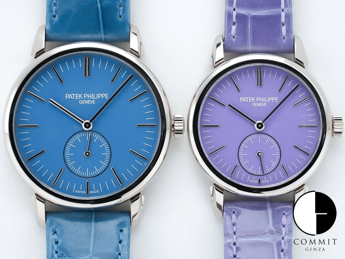 パテックフィリップ カラトラバ グランド エキシビジョン 東京2023 Ref.6127G-010/7127G-010 ホワイトゴールド ラックライトブルー(スカイブルー) ライラックトーン(パープル)文字盤 美品 7wmc4w93