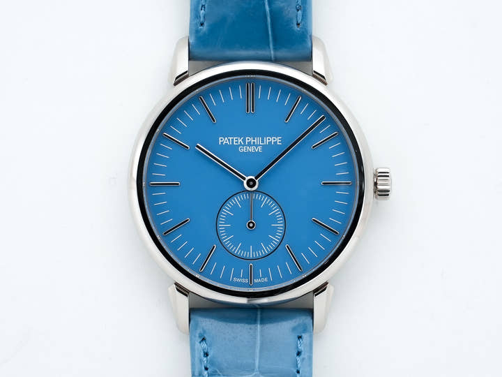 パテックフィリップ カラトラバ グランド エキシビジョン 東京2023 Ref.6127G-010/7127G-010 ホワイトゴールド ラックライトブルー(スカイブルー) ライラックトーン(パープル)文字盤 美品 7wmc4w93