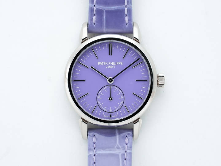 パテックフィリップ カラトラバ グランド エキシビジョン 東京2023 Ref.6127G-010/7127G-010 ホワイトゴールド ラックライトブルー(スカイブルー) ライラックトーン(パープル)文字盤 美品 7wmc4w93