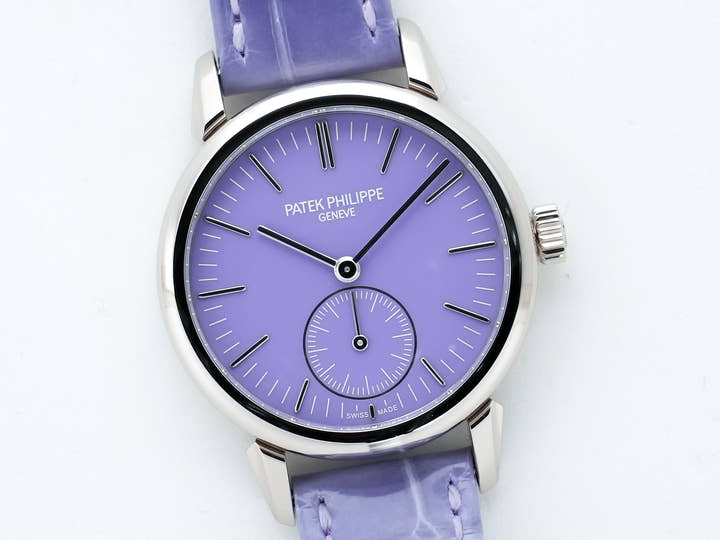 パテックフィリップ カラトラバ グランド エキシビジョン 東京2023 Ref.6127G-010/7127G-010 ホワイトゴールド ラックライトブルー(スカイブルー) ライラックトーン(パープル)文字盤 美品 7wmc4w93