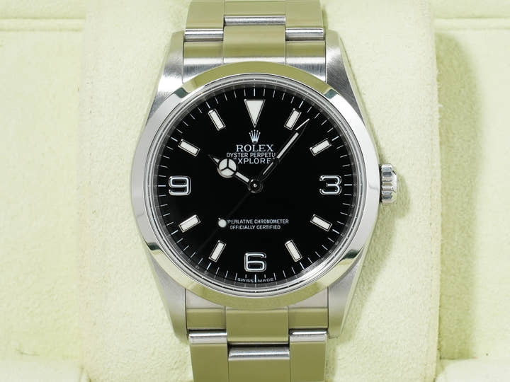 ロレックス エクスプローラーI Ref.114270 ステンレススチール ブラック文字盤 オイスターブレスレット 中古 76imptve