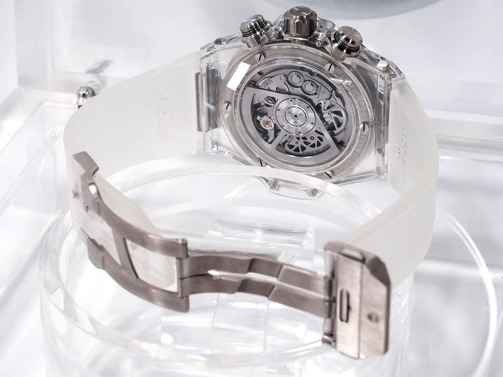 ウブロ ビッグバン ウニコ サファイアバゲット Ref.411.JX.4802.RT.1904 サファイアクリスタル スケルトン文字盤 美中古 tvspuxr6