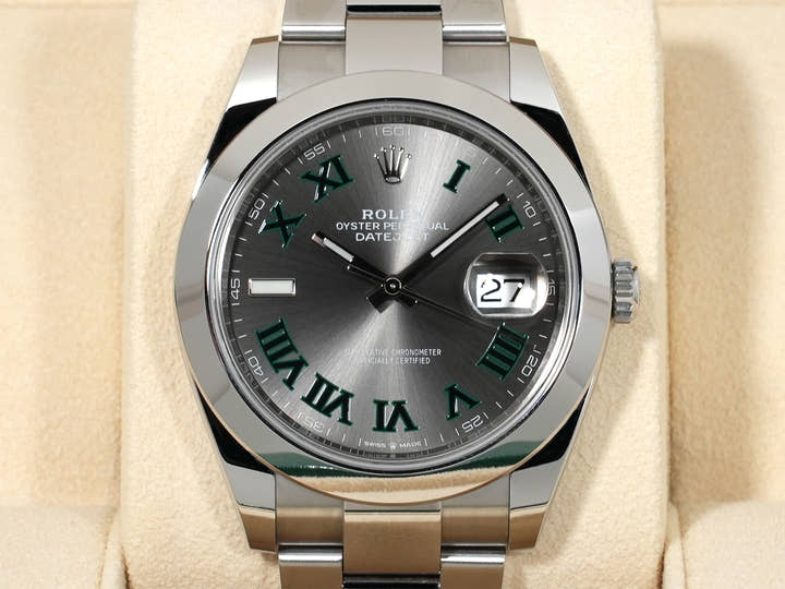 Rolex Datejust 41 Ref. 126300 Stainless Steel Slate Roman Dial Oyster Bracelet Excellent Condition u393nxbw