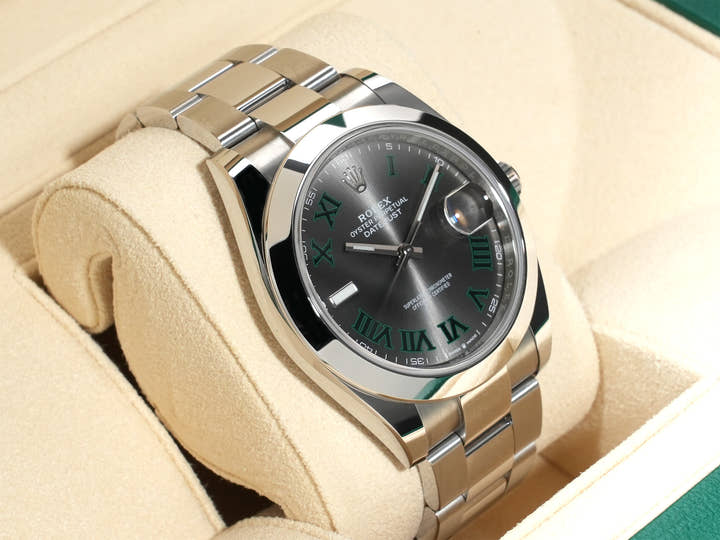 Rolex Datejust 41 Ref. 126300 Stainless Steel Slate Roman Dial Oyster Bracelet Excellent Condition u393nxbw
