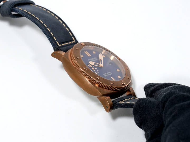 パネライ サブマーシブル ブロンゾ ブルー アビッソ Ref.PAM01074 ブロンズ ブルー文字盤 美中古 sh99gozs
