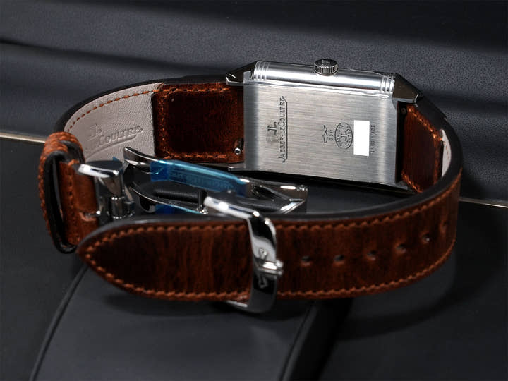 Jaeger-LeCoultre Reverso Classic Duo Small Seconds Ref. Q2458422 Stainless Steel Silver and Black Dial Excellent Condition 8w2uagfb