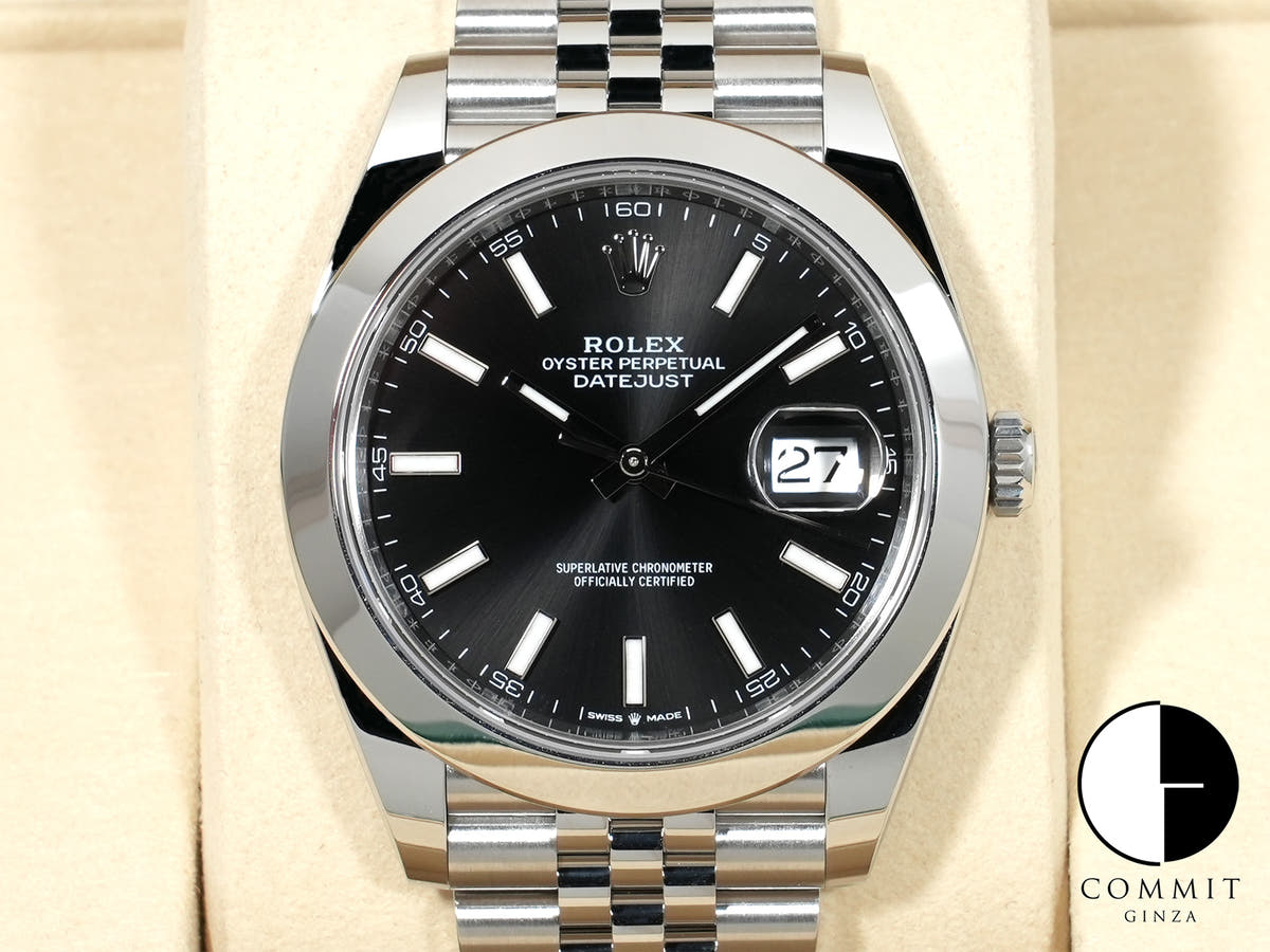 Rolex Datejust 41 Ref. 126300 Stainless Steel Black Dial Jubilee Bracelet Unused jr85evbj