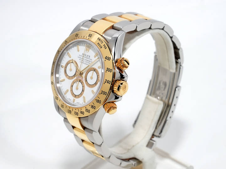 ロレックス デイトナ エルプリメロ Ref.16523 ステンレススチール/イエローゴールド ホワイト文字盤 美中古 uaqxvkov