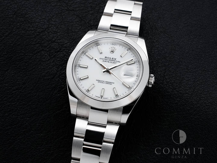ロレックス デイトジャスト41 Ref.126300 ステンレススチール ホワイト文字盤 オイスターブレスレット 中古 tovwqkcf