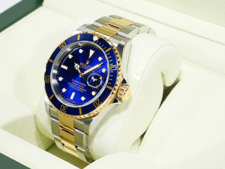 ロレックス サブマリーナー デイト Ref.16613 ステンレススチール/イエローゴールド ブルー文字盤 中古 78m945u9