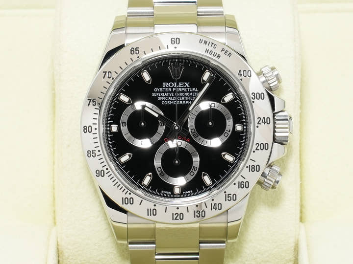 Rolex Daytona Ref. 116520 Stainless Steel Black Dial Pre-owned v3rscox7