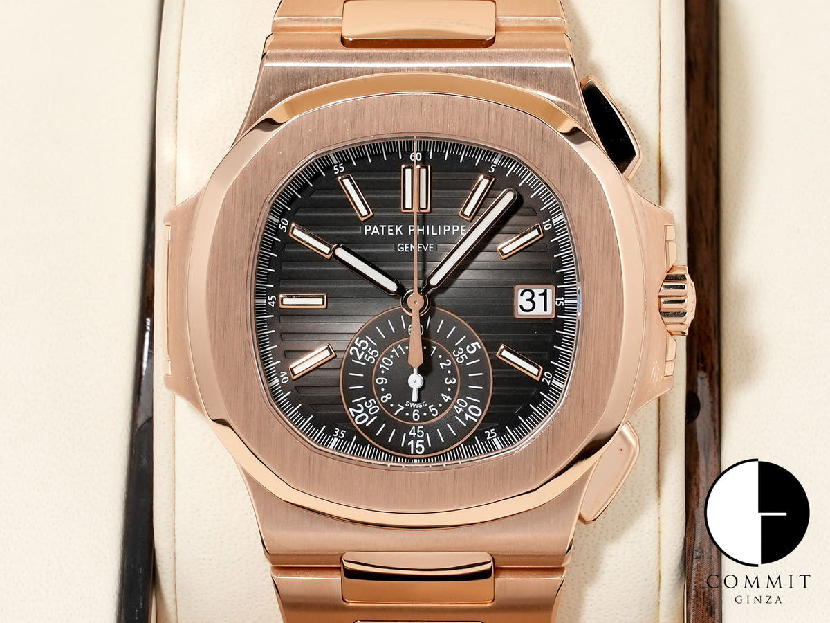 Patek Philippe Nautilus Chronograph Ref. 5980/1R-001 Rose Gold with Black Gradient Dial, Excellent Condition, hb5rk74t