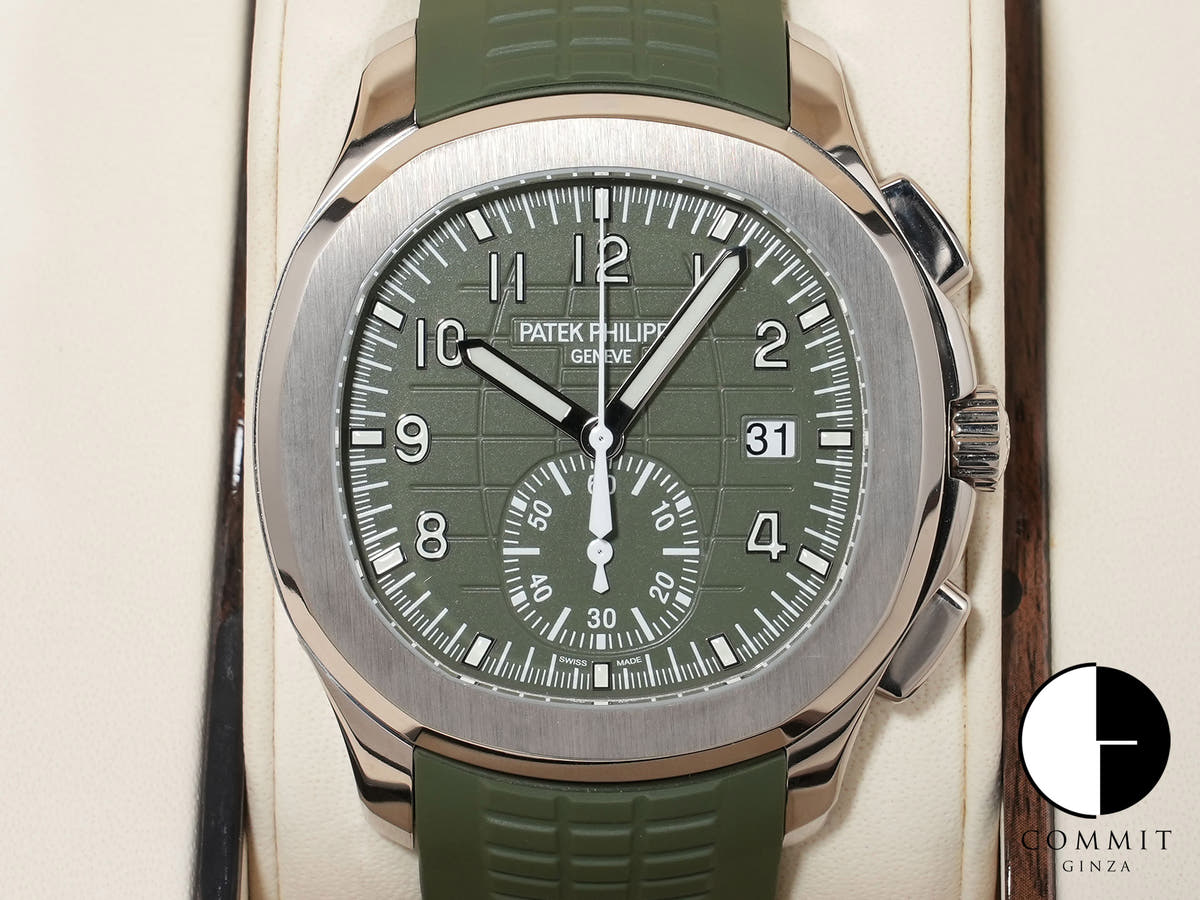 パテックフィリップ アクアノート Ref.5968G-010 ホワイトゴールド カーキグリーン文字盤 中古 g25xfyzr