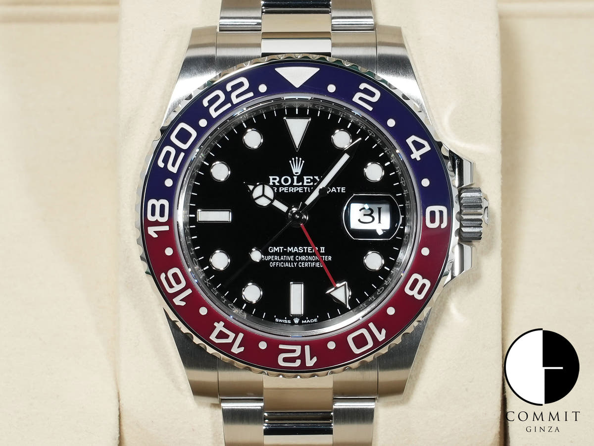 ロレックス GMTマスターII Ref.126710BLRO ステンレススチール ブラック文字盤 オイスターブレスレット 未使用 3rc7h4fw